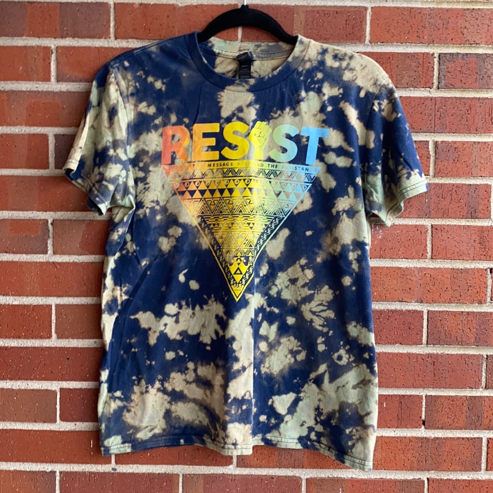 Resist tie-dye t-shirt